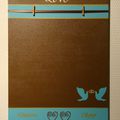 Chocolat et Turquoise "Love" 30x40