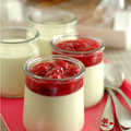 Verrine très fruitée : panna cotta avocat & framboise