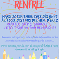 FETE DE LA RENTREE - Mardi 20 septembre 2022