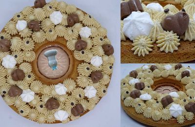 Tarte noisettes, chocolat, caramel beurre salé