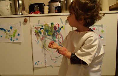 Atelier peinture à la mode Montessori