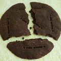 biscuit Oréo géant diététique protéiné au cacao noir (végan, complet, riche en fibres, sans oeuf ni sucre ni beurre ni lait) 