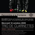 Trio de Clarinettes "Propos sur la musique" Selmer le 14 octobre 09