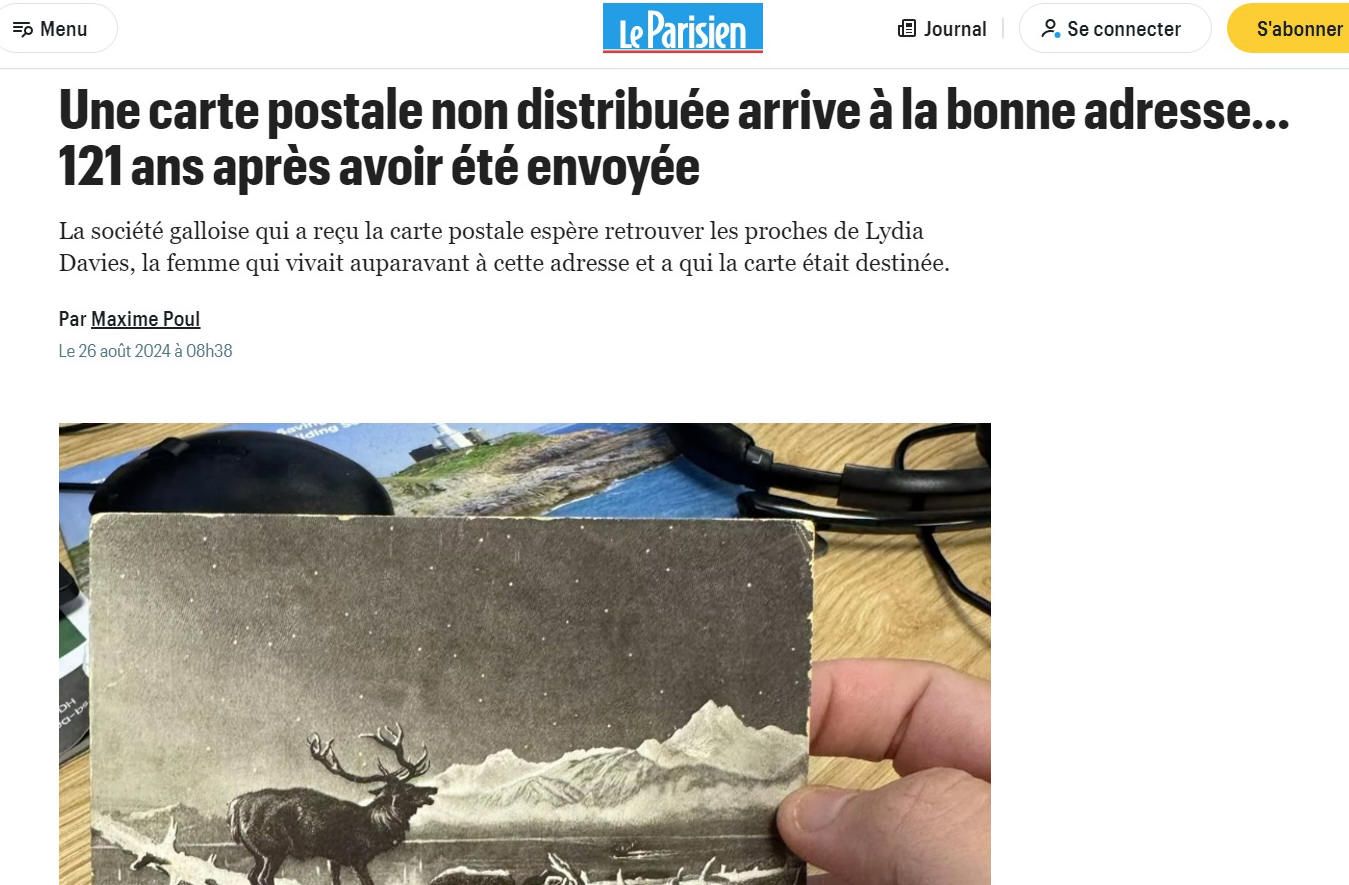 Par contre, son destinataire est mort