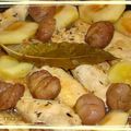 Poulet aux marrons & pommes de terre fondantes 