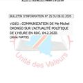  BULLETIN D'INFORMATION N° 25 DU 08.02.2020