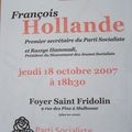 Francois HOLLANDE à Mulhouse.