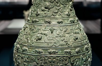 Bronze Hu wine vessel, Spring and Autumn Period, 6th-5th BCE