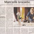 Mam'zelle Brocante, un article dans les DNA !