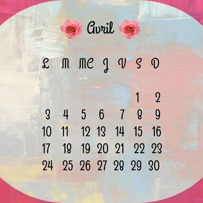 Calendrier Avril 2017