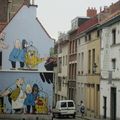 Une BD murale à Bruxelles le 14 août 2012