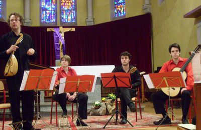 Concert du Quatuor de l'Estudiantina d'Argenteuil à Banyuls le 21 avril à 17 h à la salle Novelty