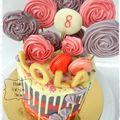 Candy cake en rose et violet