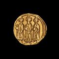 A solid gold Byzantine solidus of Emperor Heraclius, struck in 641 A.D. at the Constantinople mint