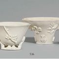 Two blanc de Chine libation cups, Kangxi period (1662-1722)