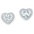 A pair of diamond earrings
