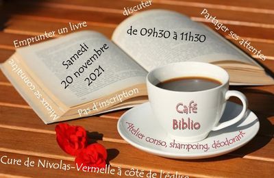 Café Bibliothèque, 20 novembre de 09h30 à 11h30,  nouveau lieu, nouvelle date, nouveau concept, nouvel élan