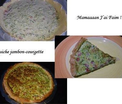 Quiche au jambon et courgette
