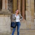 Look look look # Blazer à carreaux et blouse délicate