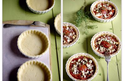 Tartelettes tomates, fromage de chèvre et miel.....