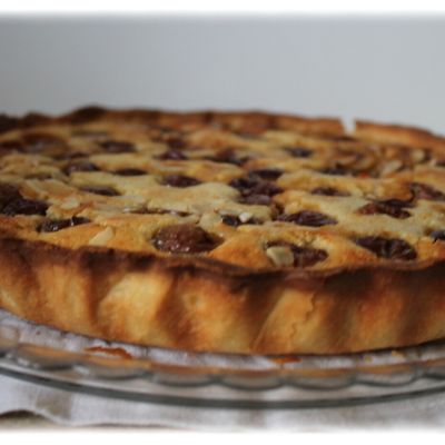 Tarte cerise et crème d'amandes