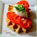 Gaufre à la tomate et burrata 