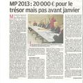Articles parus sur la Provence les 6 et  13 novembre 2012 - Trésor d'Auriol