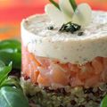 Quinoa au saumon fumé et mousse d'amande