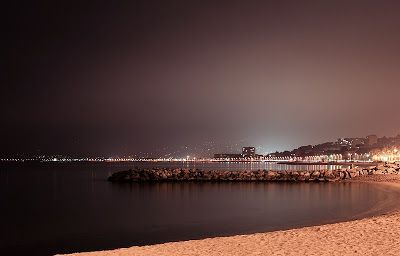 Nocturne en baie de Cannes.