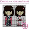 Grille Kokeshis Makiko et Maemi