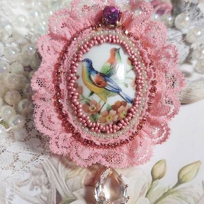 Broche Amour d'Oiseaux