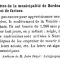 LETTRE DE LA MUNICIPALITE DE BORDEAUX A CELLE DE NANTES ...