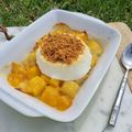 Ricotta rôtie à la mangue, miettes de spéculoos