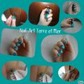 Nail-Art Terre et Mer (stamping)