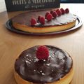 TARTE AU CHOCOLAT ET A LA FRAMBOISE