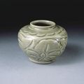 Jar, carved and glazed stoneware, Yaozhou ware, China, Northern Song-Jin dynasty, 12th century