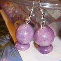 Boucles d'oreilles "Violet sablé"