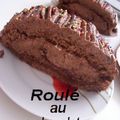 Gâteau roulé au chocolat.