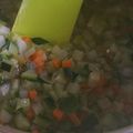Brunoise de légumes de base pour soupe croquante
