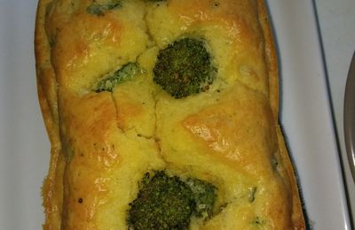 CAKE AU BROCOLI, MASCARPONE, ORANGE ET MENTHE