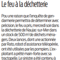 Feu de déchets ménagers