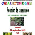 Réunion des jardiniers amateurs : 9 septembre 2022