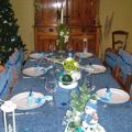 Table de Noël Bleue