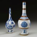 Two blue and white rosewater sprinklers, Qing dynasty, Kangxi period (1662-1722)