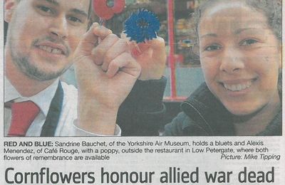 LES BLEUETS HONORENT LES MORTS ALLIES DE LA GUERRE