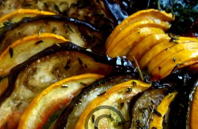 Tarte aux courgettes et aubergines