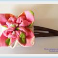 Barrette fleur en origami