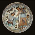  A fine Kashan Minai pottery bowl, Persia, 12th-13th century