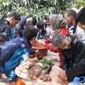 Atelier cuisine : préparer un tajine aux légumes au temps d'accueil des enfants et des jeunes à l'association Ourika Tadamoune