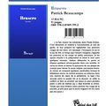 Deux nouveaux titres référencés : "Brasero" de Patrick Beaucamps et "Contes épouvantables & Fables fantastiques" de J.P. Volpi